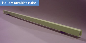 Hollow straight ruler
