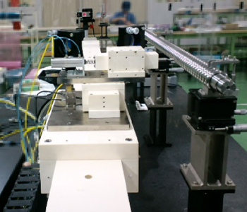 Measurement with measuring unit probe ball screw laser length-measuring machine